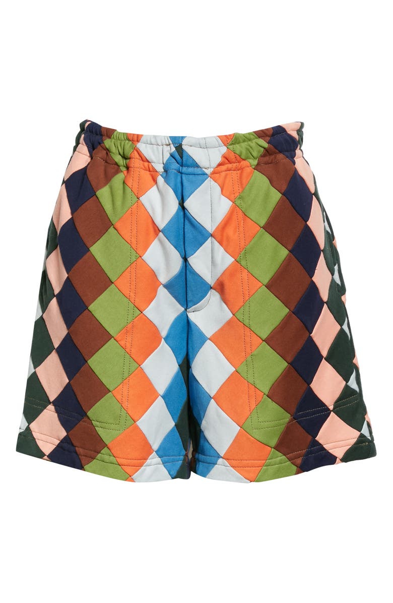 Bode Check Cotton Rugby Shorts, Alternate, color, 