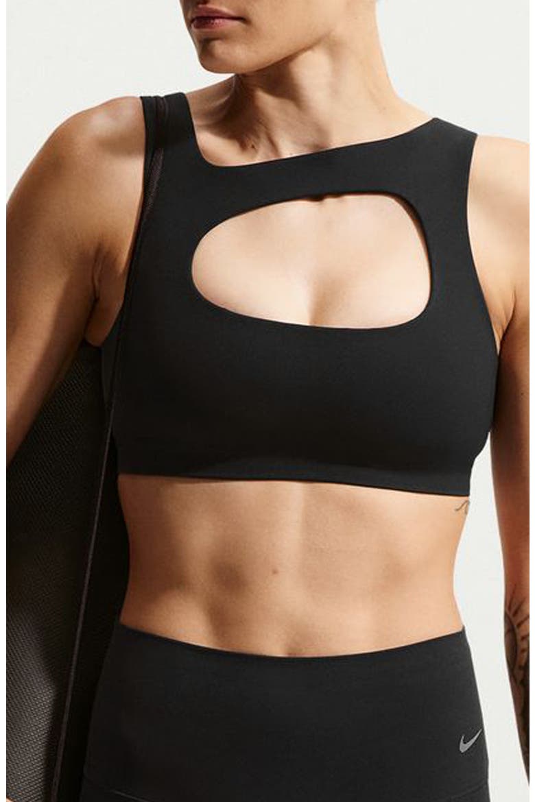 Zenvy Dri-FIT Sports Bra, Main, color, 010 BLACK/COL GY
