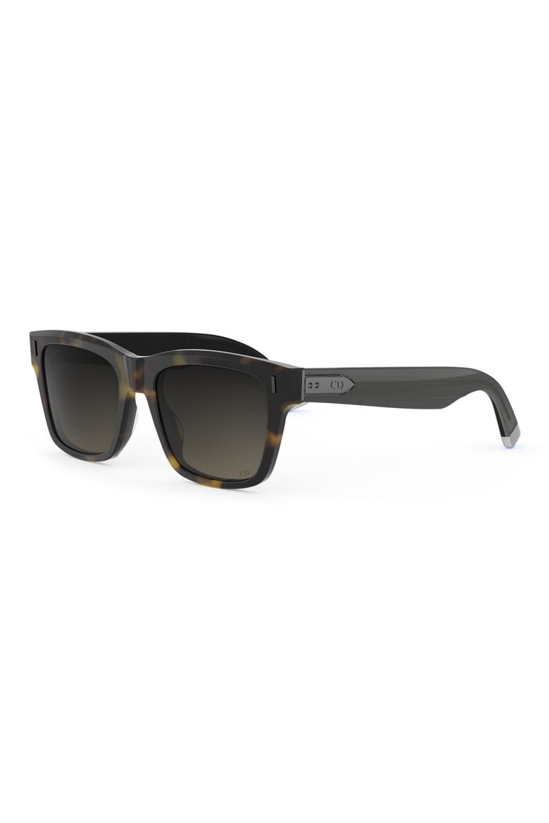 'DiorTailoring S1I 57mm Geometric Sunglasses, Alternate, color, HAVANA/ OTHER / GRADIENT SMOKE