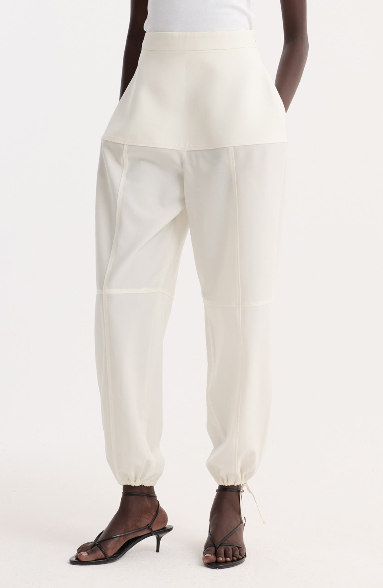 Sculptural Virgin Wool Balloon Joggers