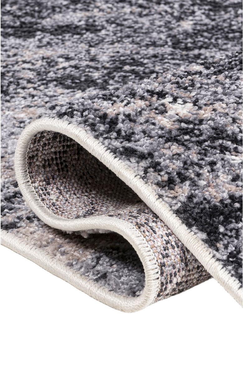JONATHAN Y Kassia Contemporary Glam Abstract Marble Area Rug, Alternate, color, Charcoal/Cream