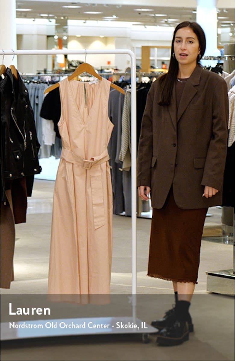 Voluminous Belted Cotton Dress, sales video thumbnail