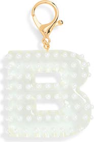 Leith Faux Pearl Initial Bag Charm