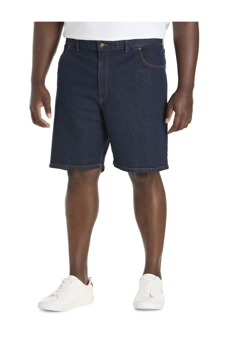 Big & Tall Continuous Comfort Stretch Jean Shorts, Main, color, DARK RINSE