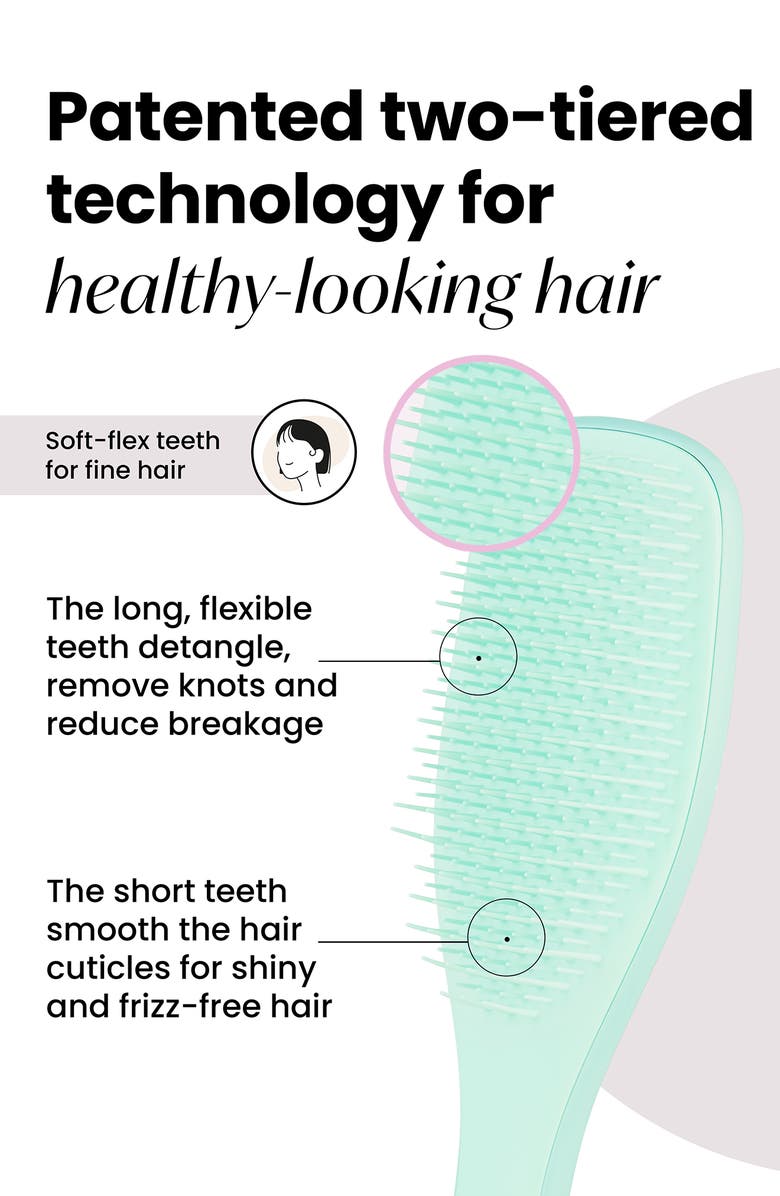 Tangle Teezer Ultimate Detangler Hairbrush for Fine & Fragile, Alternate, color, Jade Lagoon