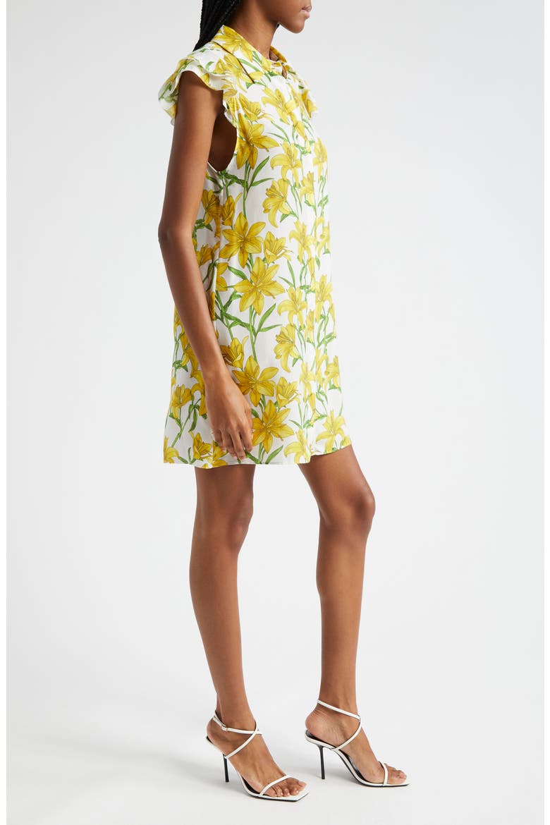 Jem Floral Flutter Sleeve Mini Shirtdress, Alternate, color, STARGAZER MULTI