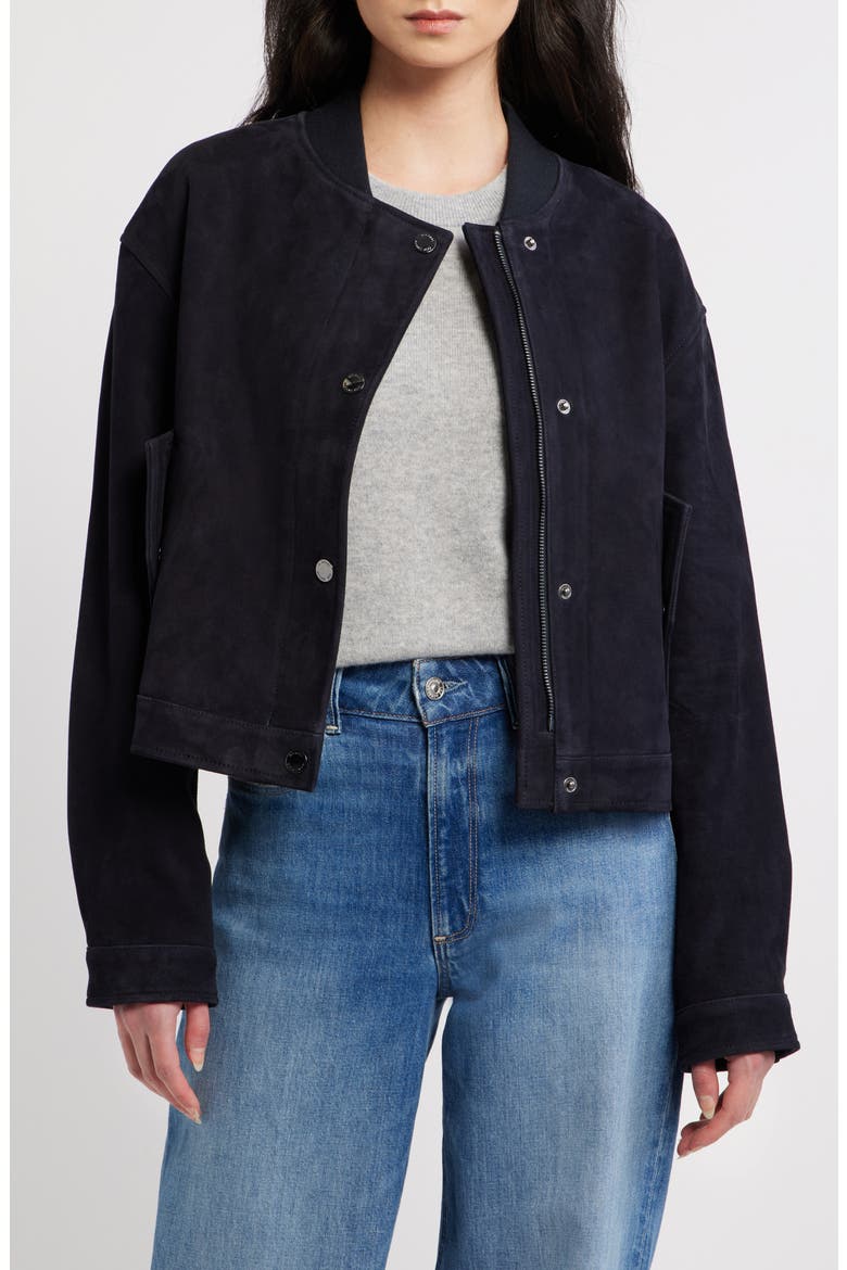 Suede Jacket, Main, color, MIDNIGHT