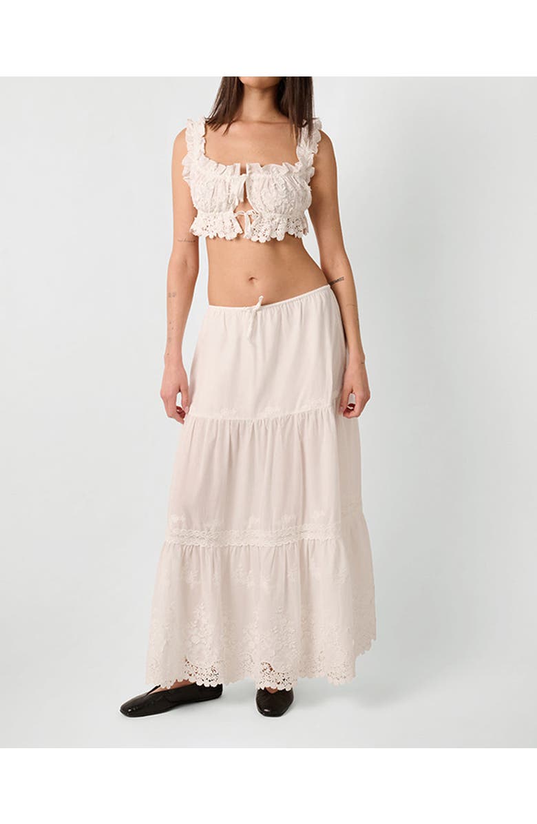 WeWoreWhat Double Tie Top, Alternate, color, Ivory