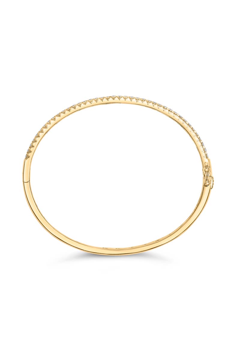 14K Gold 1.00 Cttw Half Eternity Diamond Bangle Bracelet, Alternate, color, Yellow