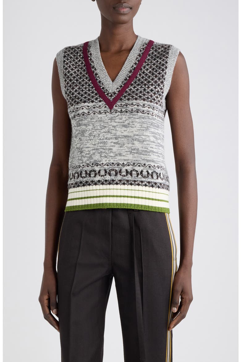 Toque Sleeveless V-Neck Cashmere & Wool Sweater, Main, color, ECRU