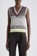 Dries Van Noten Toque Sleeveless V-Neck Cashmere & Wool Sweater