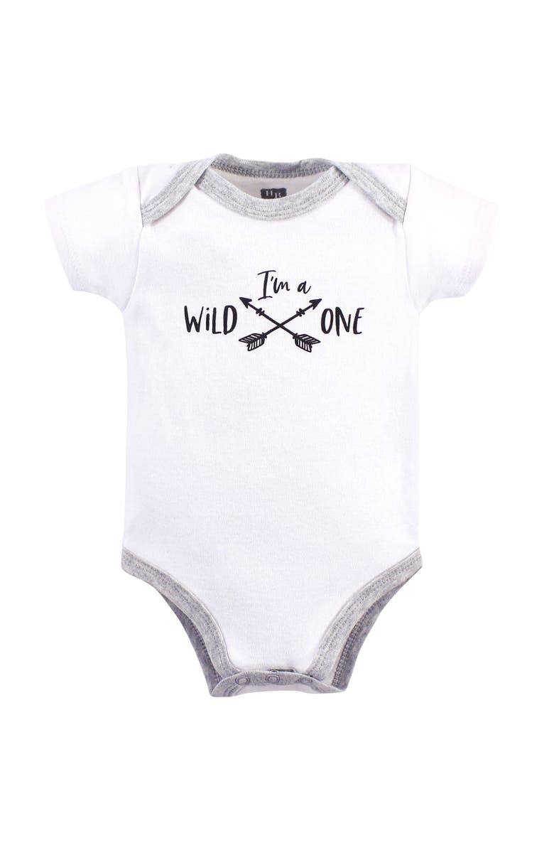 Hudson Baby Five-Piece Set of Cotton Infant All-in-One Bodysuits, Alternate, color, Baby Bear