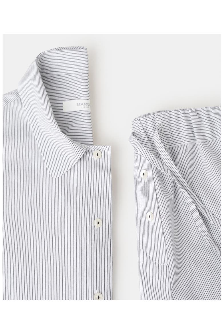 Stripe Cotton Blend Pajama Pants, Alternate, color, WHITE