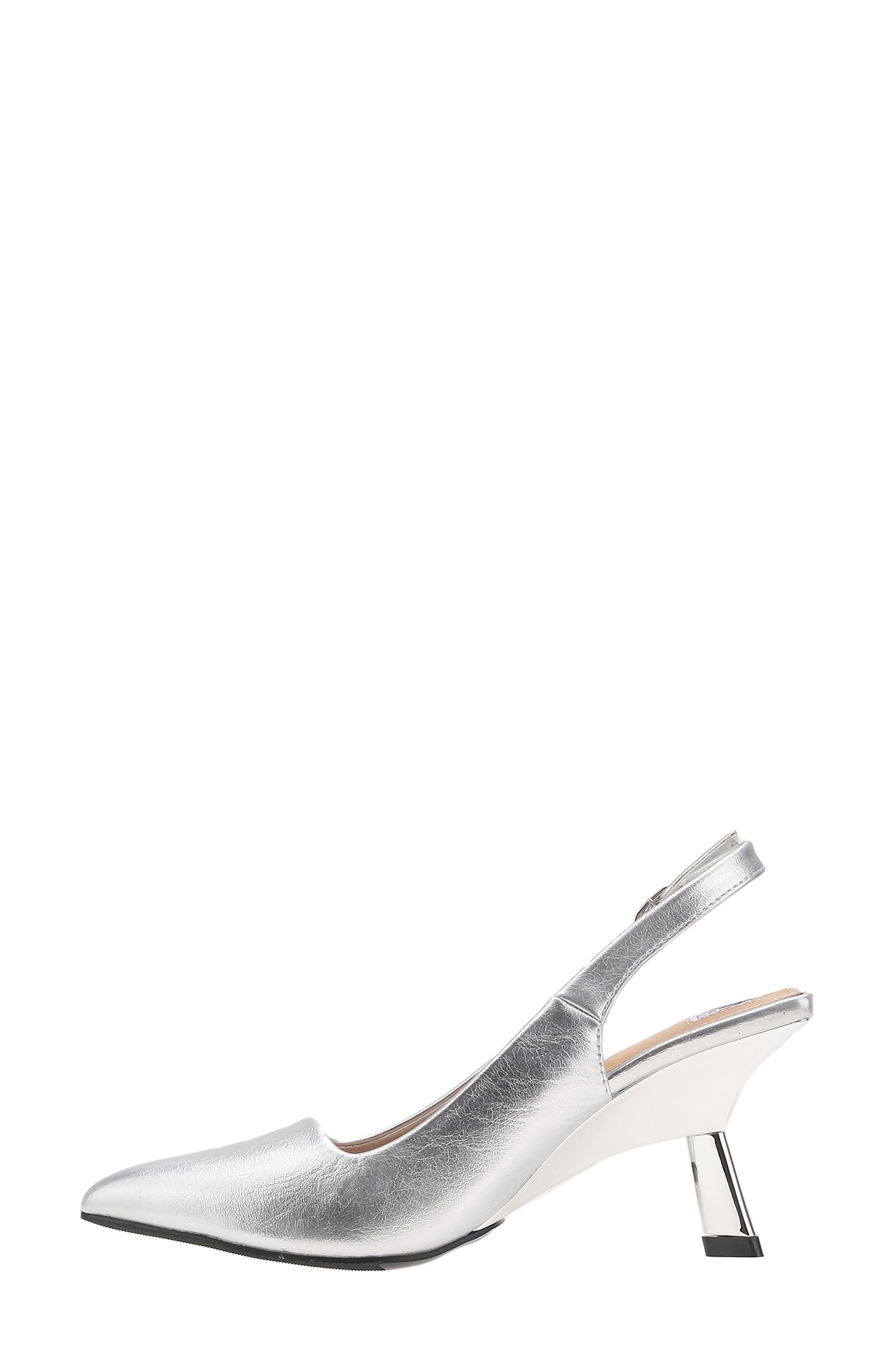 Koko Slingback Pump, Alternate, color, SILVER