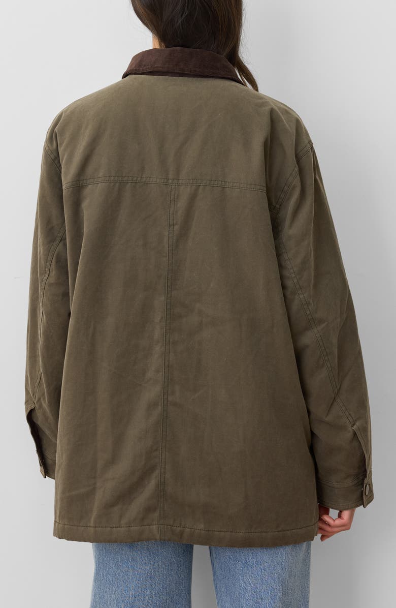 Marine Layer Cotton Barn Jacket, Alternate, color, Olive