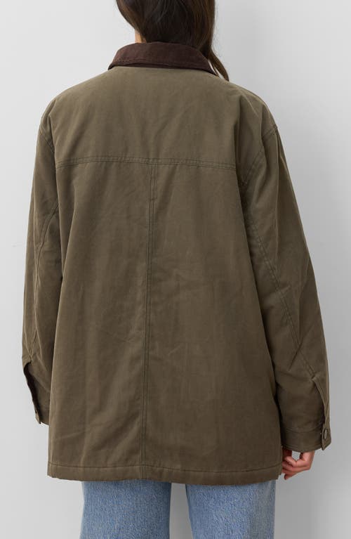 Marine Layer Cotton Barn Jacket In Green