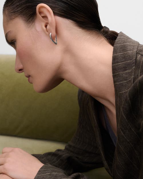Pdpaola Vento Mini Hoops In Silver