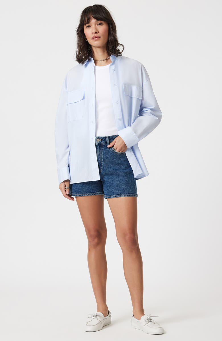 Mavi Jeans Heidi High Waist Denim Shorts, Alternate, color, Dark Shaded 90S