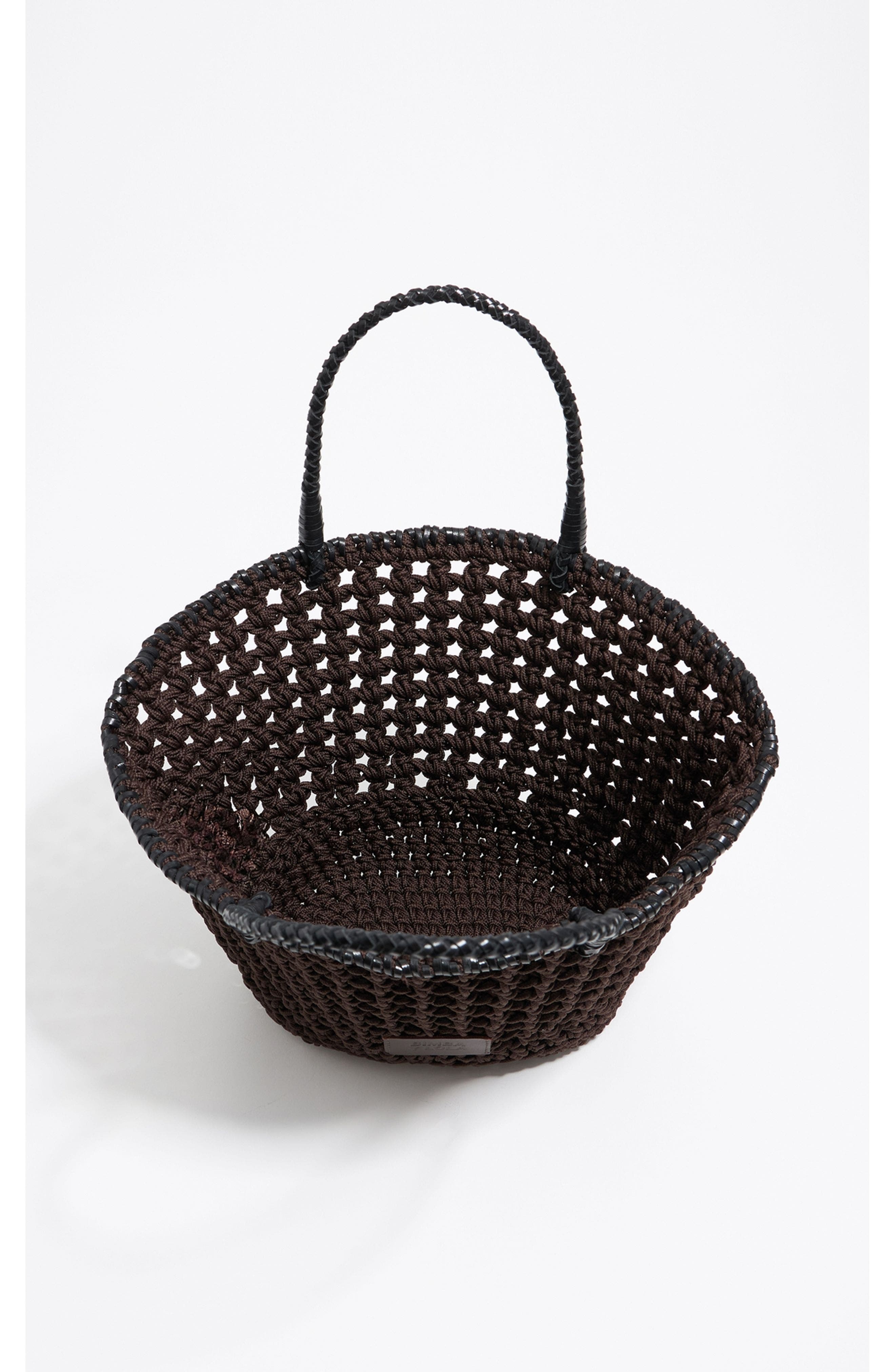 Bimba y Lola Plaited Handbag, Alternate, color, Dark Brown