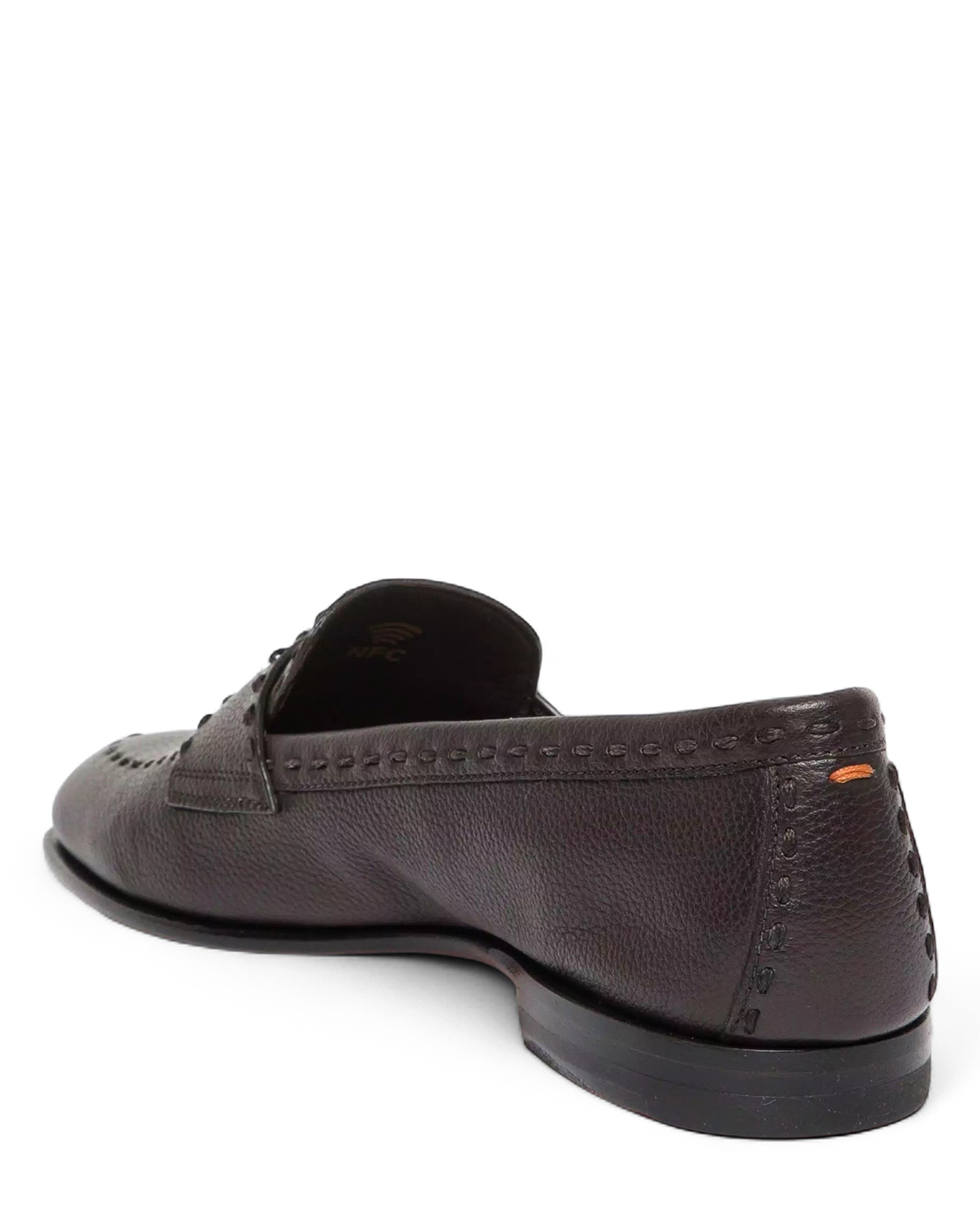 Women's Leather Penny Loafer, Alternate, color, Dark Brown