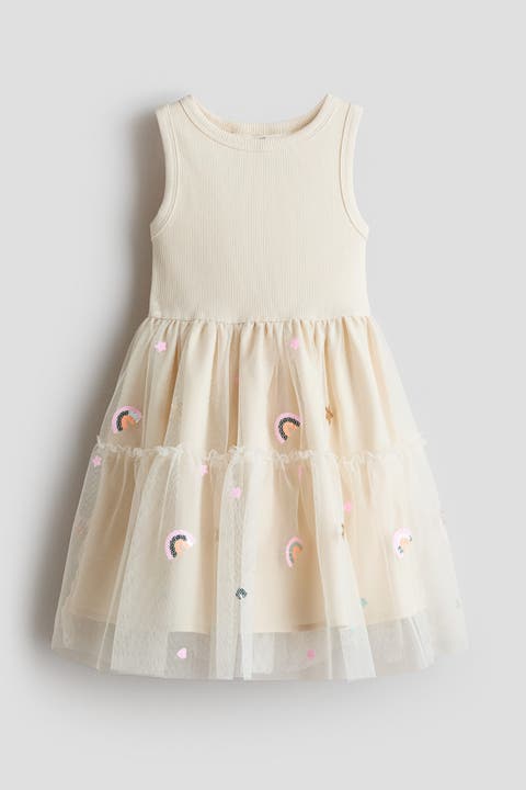 Dress with tulle skirt