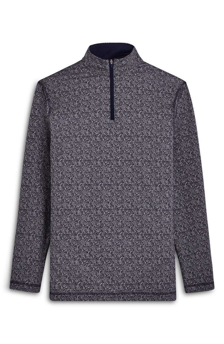 Bugatchi OoohCotton<sup>®</sup> Print Quarter Zip Pullover, Alternate, color,