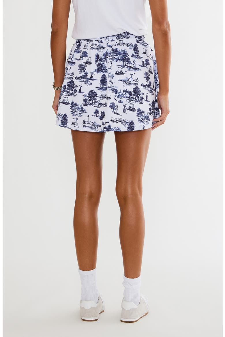 Clyde Performance Toile Miniskirt, Alternate, color, EVENING GOLF TOILE