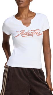 adidas Originals Crystal Logo Graphic Slim T-Shirt
