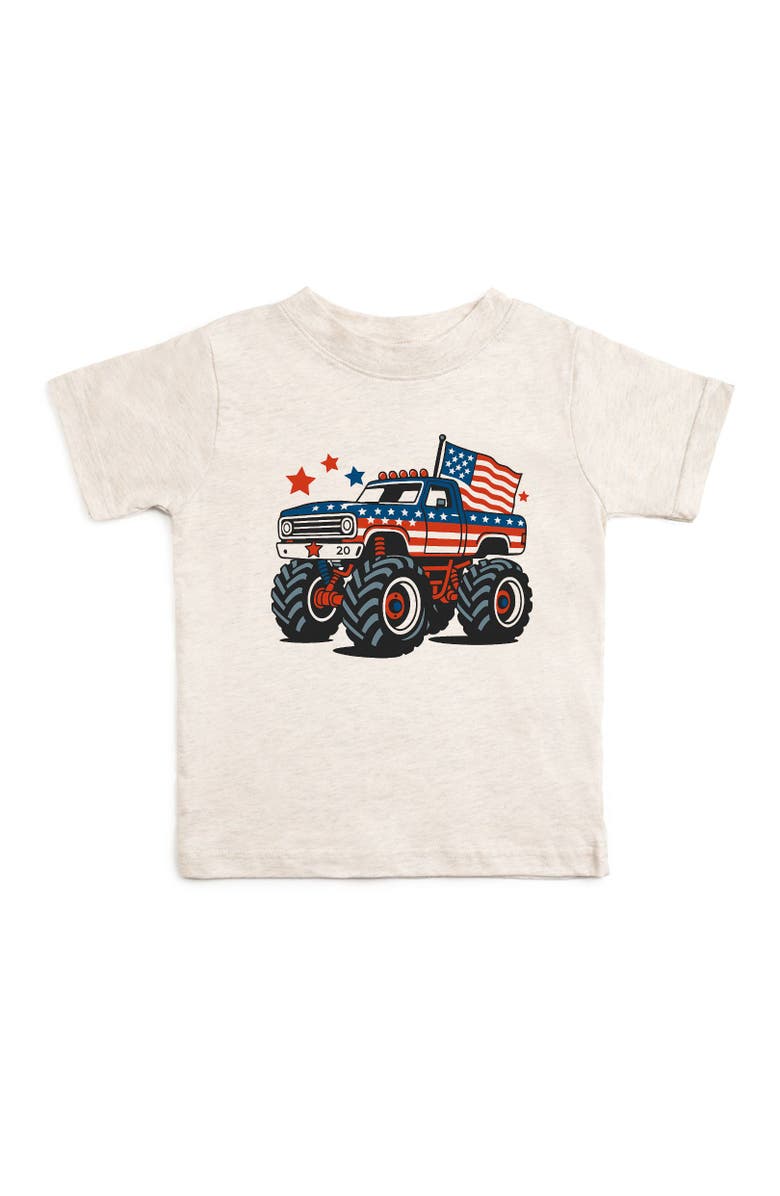 Sweet Wink American Monster Truck Short Sleeve T-Shirt, Main, color, Natural Heather