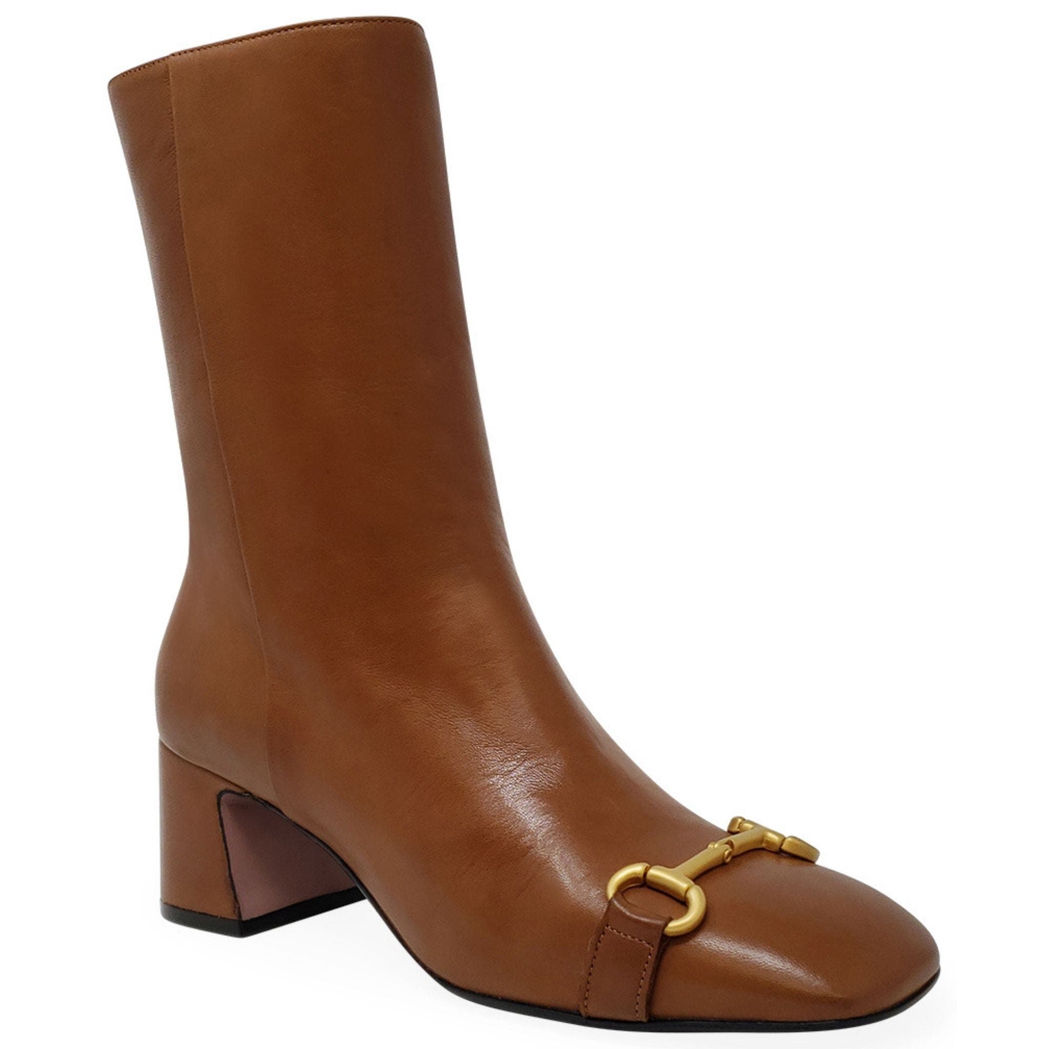 Back Stripe Horse bit Buckle Boot, Alternate, color, COGNAC