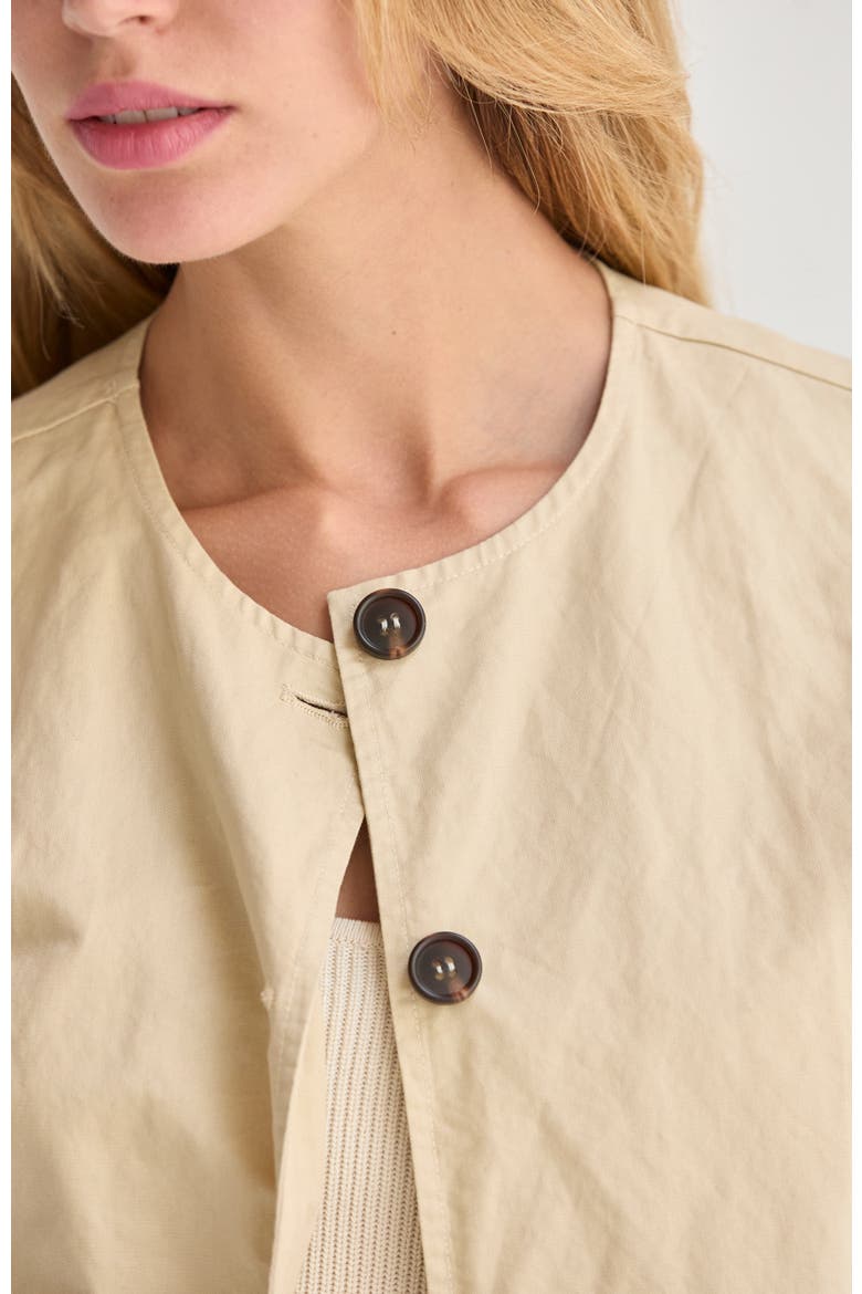 Crinkled Woven Jacket, Alternate, color, Bone