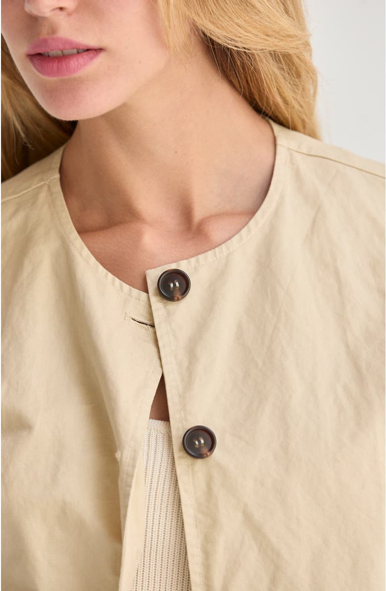 CRESCENT Crinkled Woven Jacket, Alternate, color, Bone