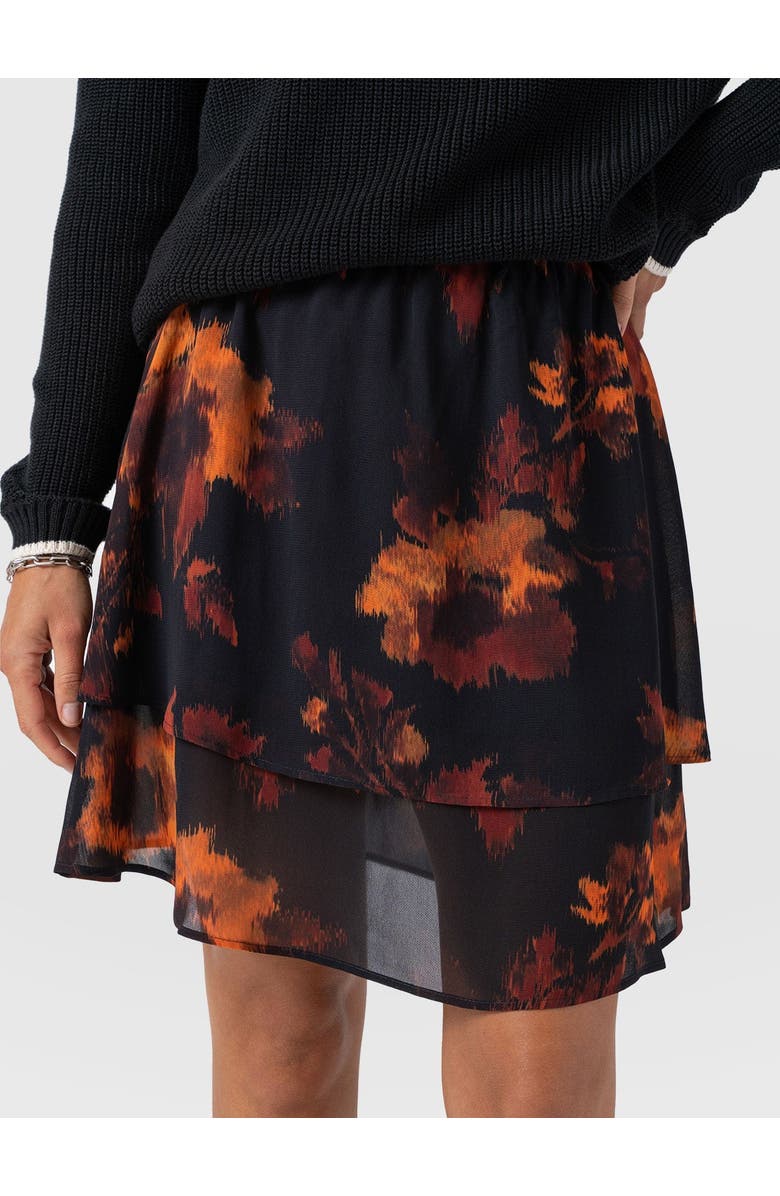 Saint + Sofia Etta Mini Layered Skirt, Alternate, color, Autumn Floral