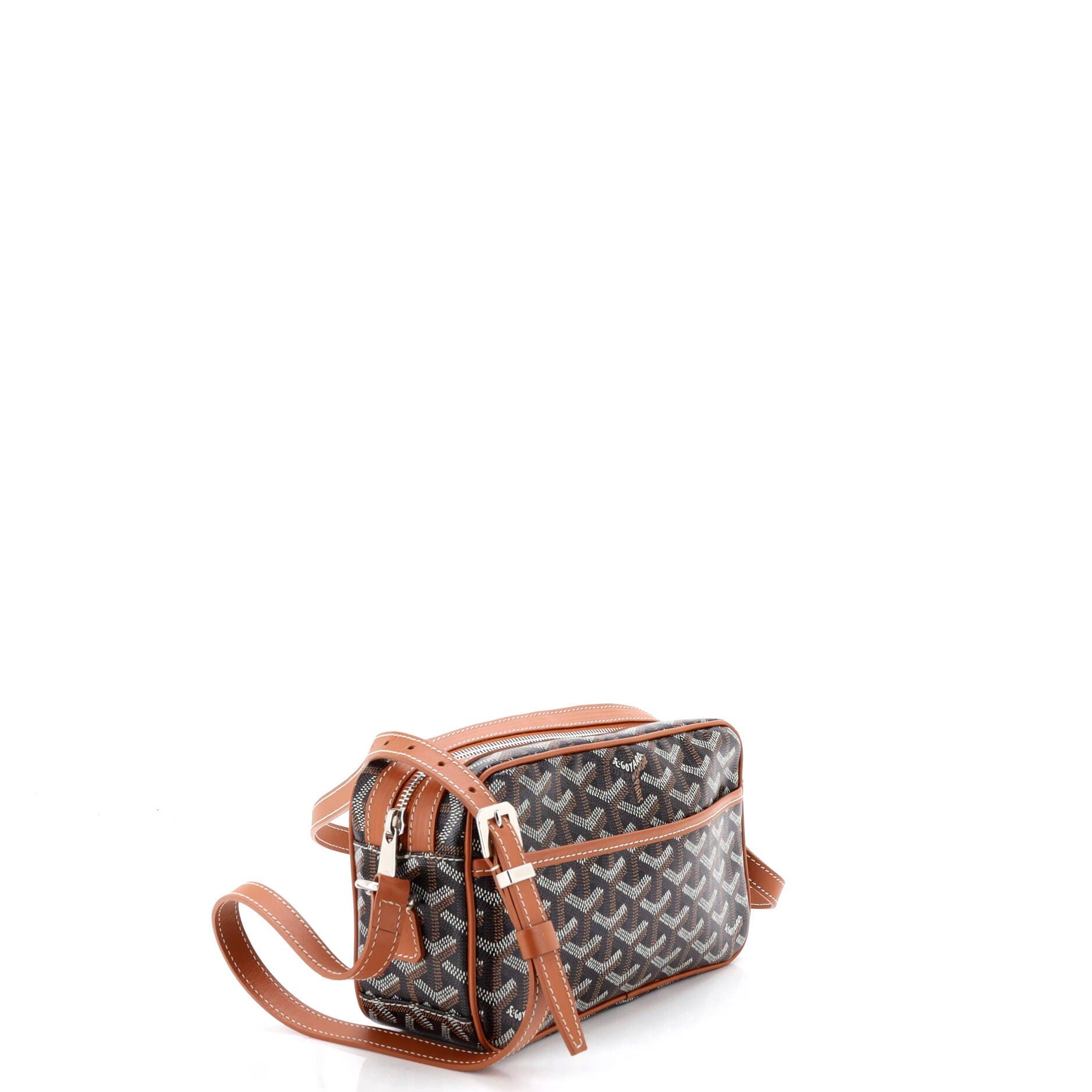 Pre-Owned Goyard Cap Vert Bag Coated Canvas, Alternate, color, Brown