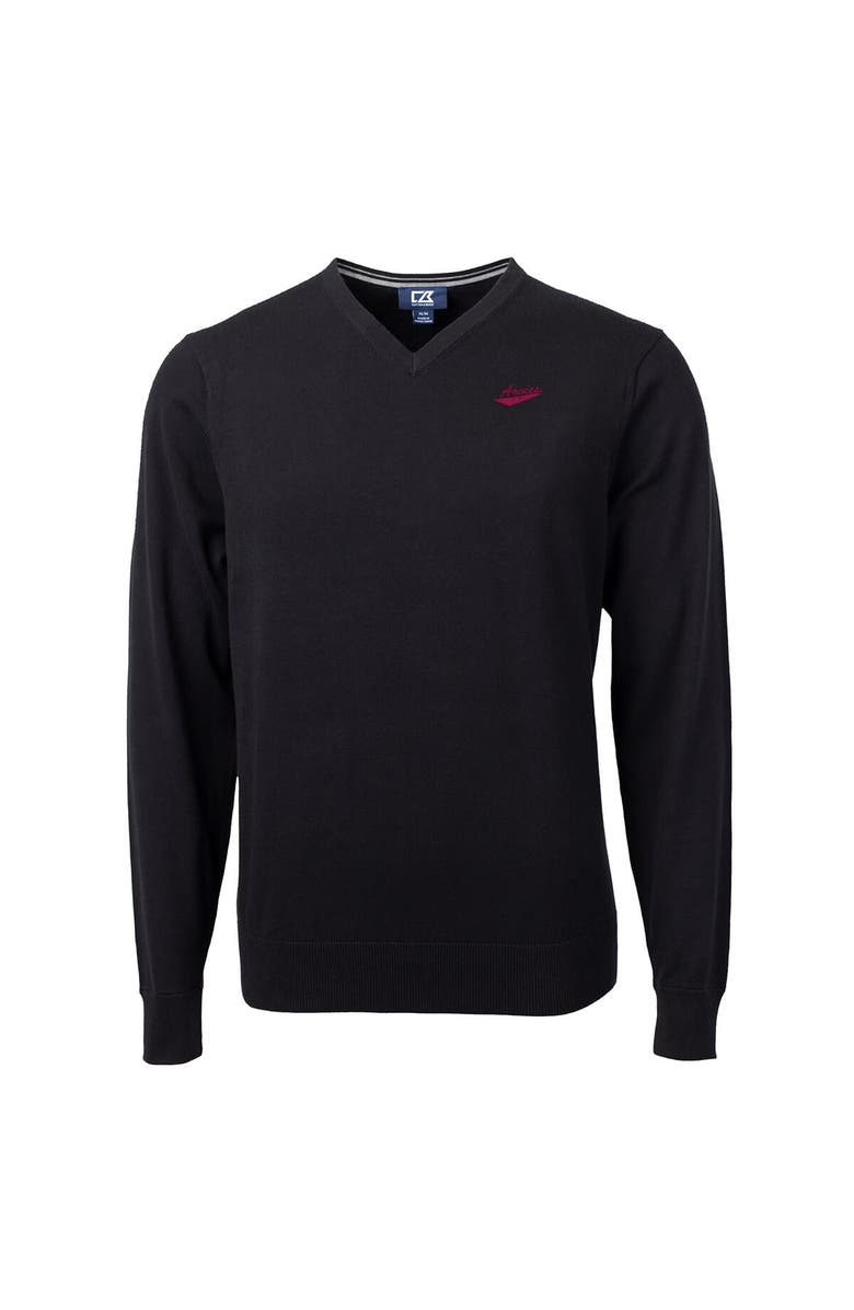 Cutter & Buck Men's Cutter & Buck Black New Mexico State Aggies Lakemont Tri-Blend Big & Tall V-Neck Pullover Sweater, Alternate, color, 