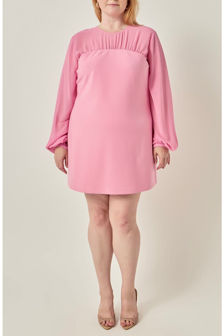 Mixed Media Minidress, Main, color, PINK