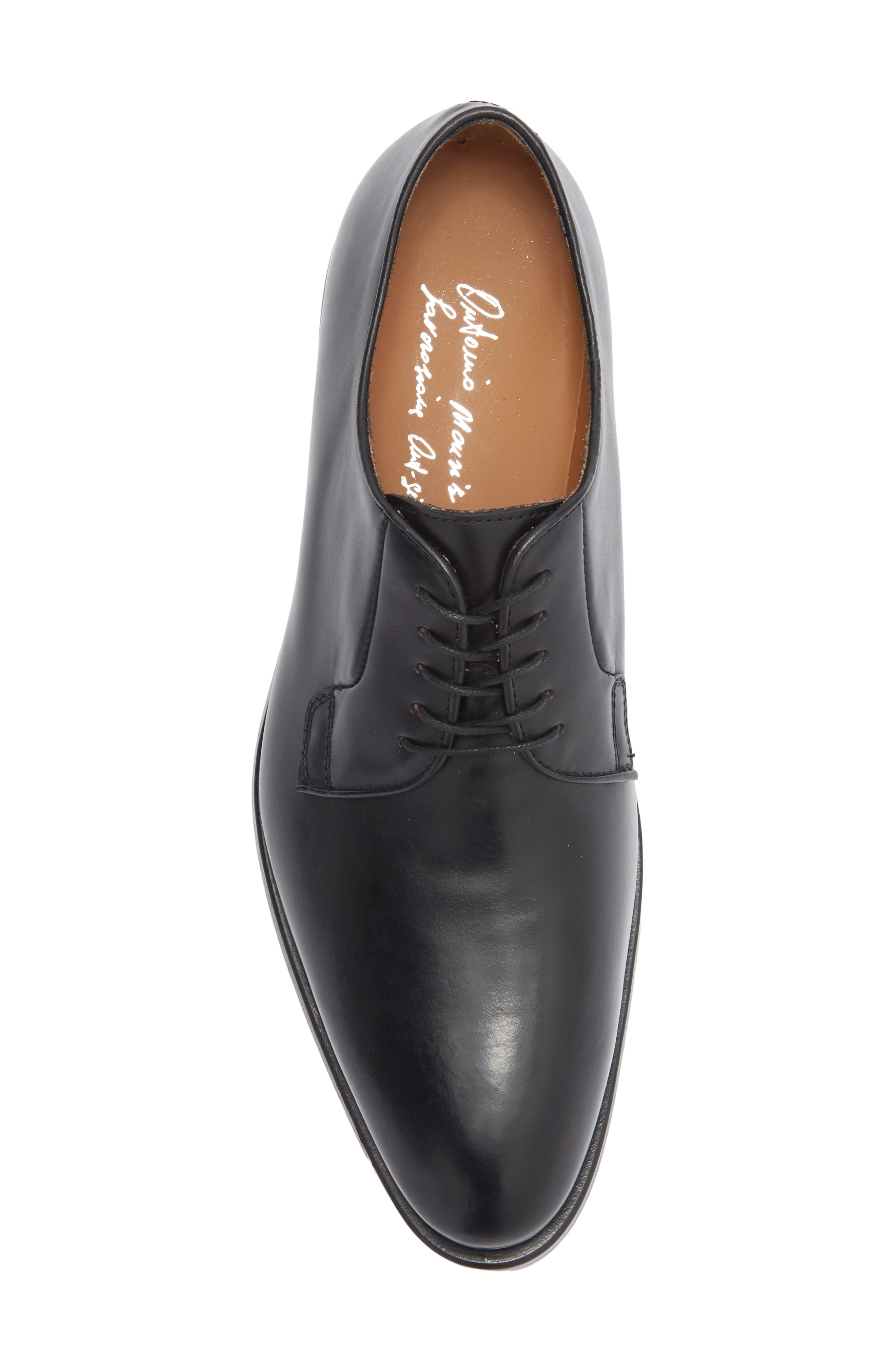 ANTONIO MAURIZI Plain Toe Derby, Alternate, color, Nero