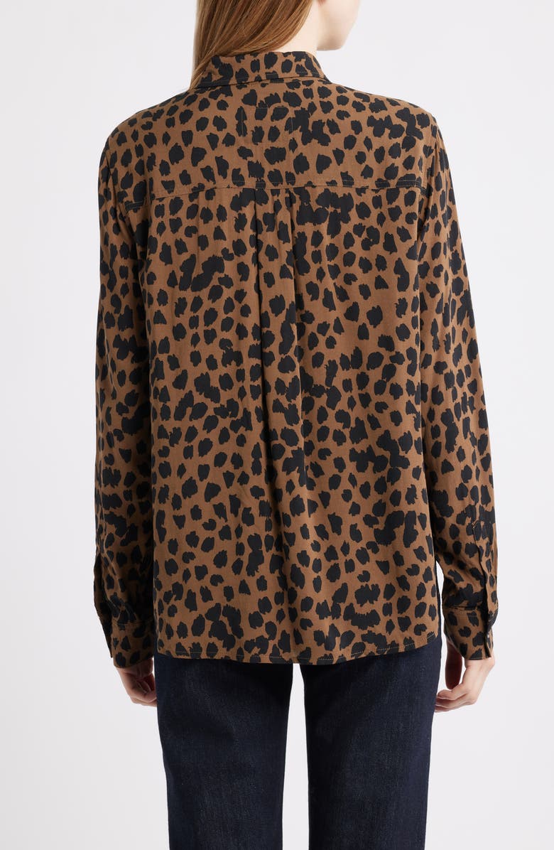 Rails Josephine Leopard Print Button-Up Shirt, Alternate, color, Teak Spotted