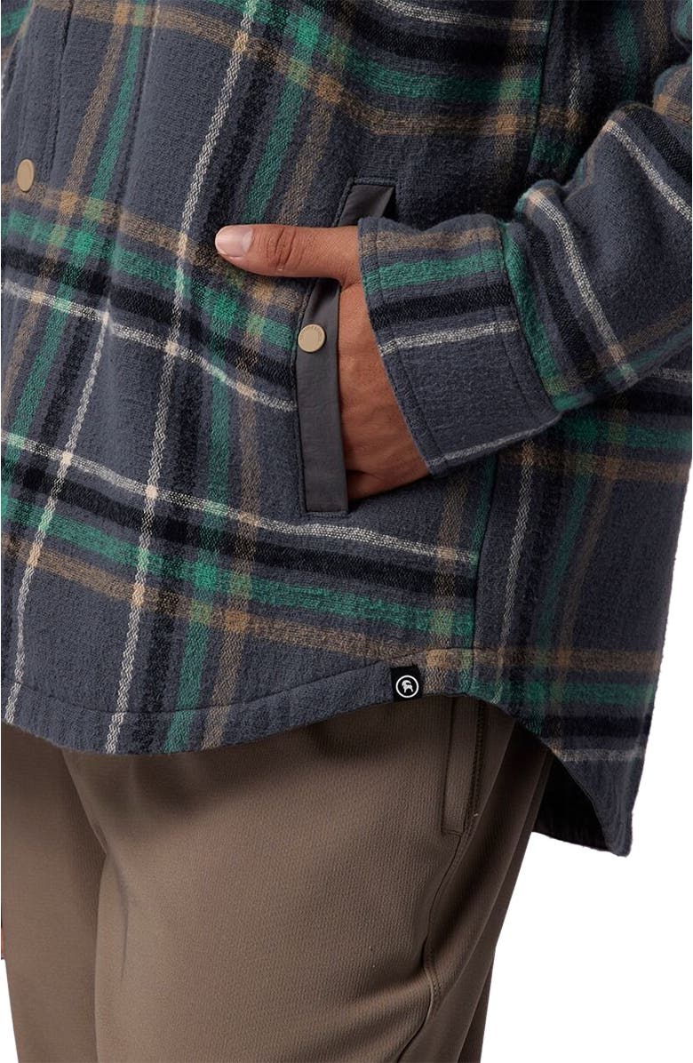 Backcountry Venture Stretch Flannel Shacket - Men's, Alternate, color, Turbulence Plaid