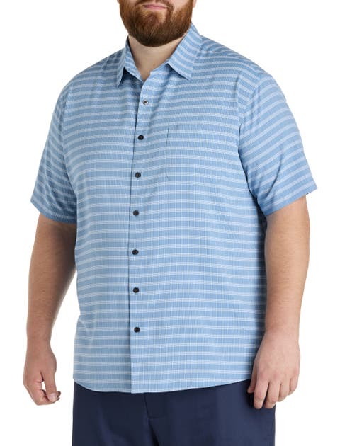 Big & Tall Plaid Microfiber Sport Shirt