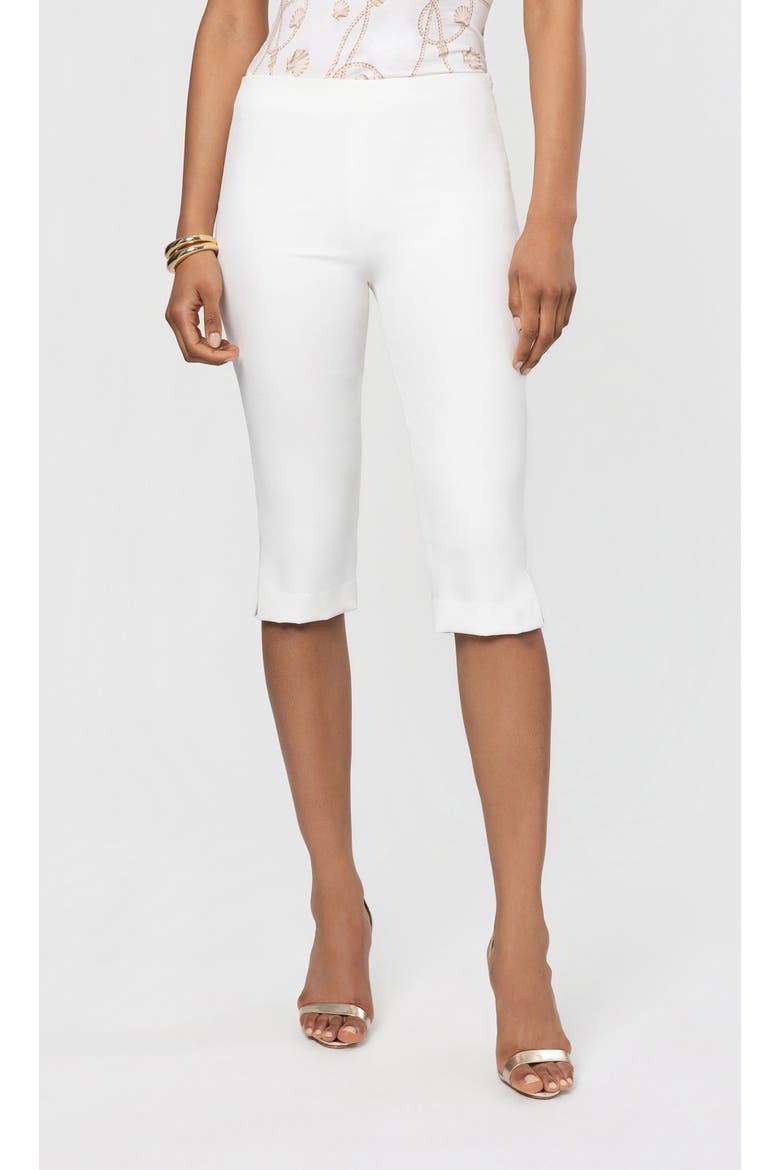 Rosina Crepe Capri Pants, Main, color, White