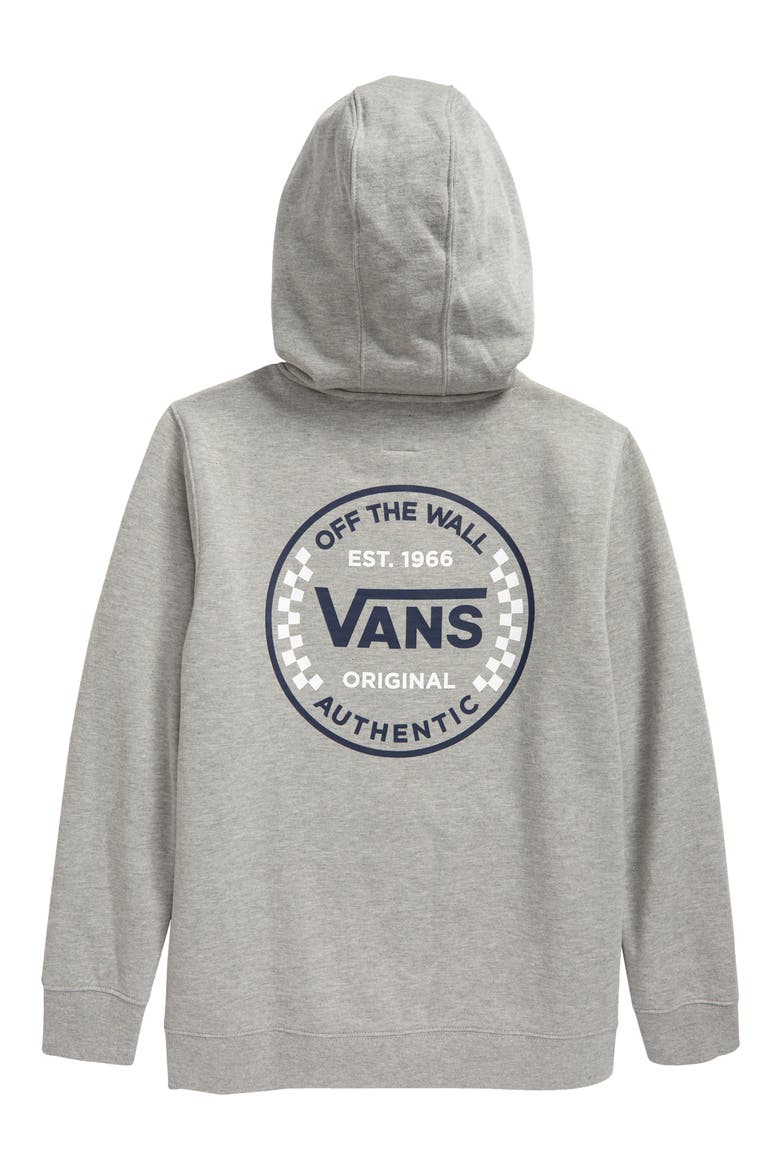 Kids' Authentic Checker Fleece Graphic Hoodie, Alternate, color, CEMENT HEATHER