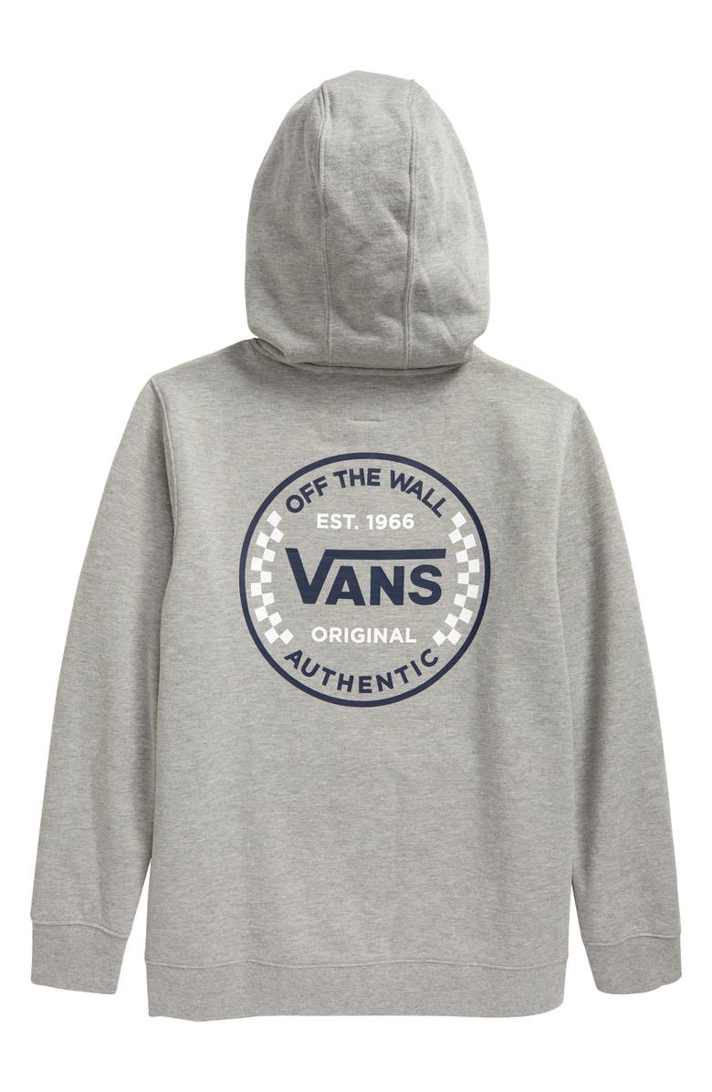 Vans Kids' Authentic Checker Fleece Graphic Hoodie, Alternate, color, 
