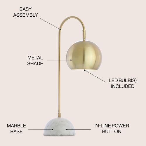JONATHAN Y JONATHAN Y STEPHEN METAL/MARBLE LED TABLE LAMP 