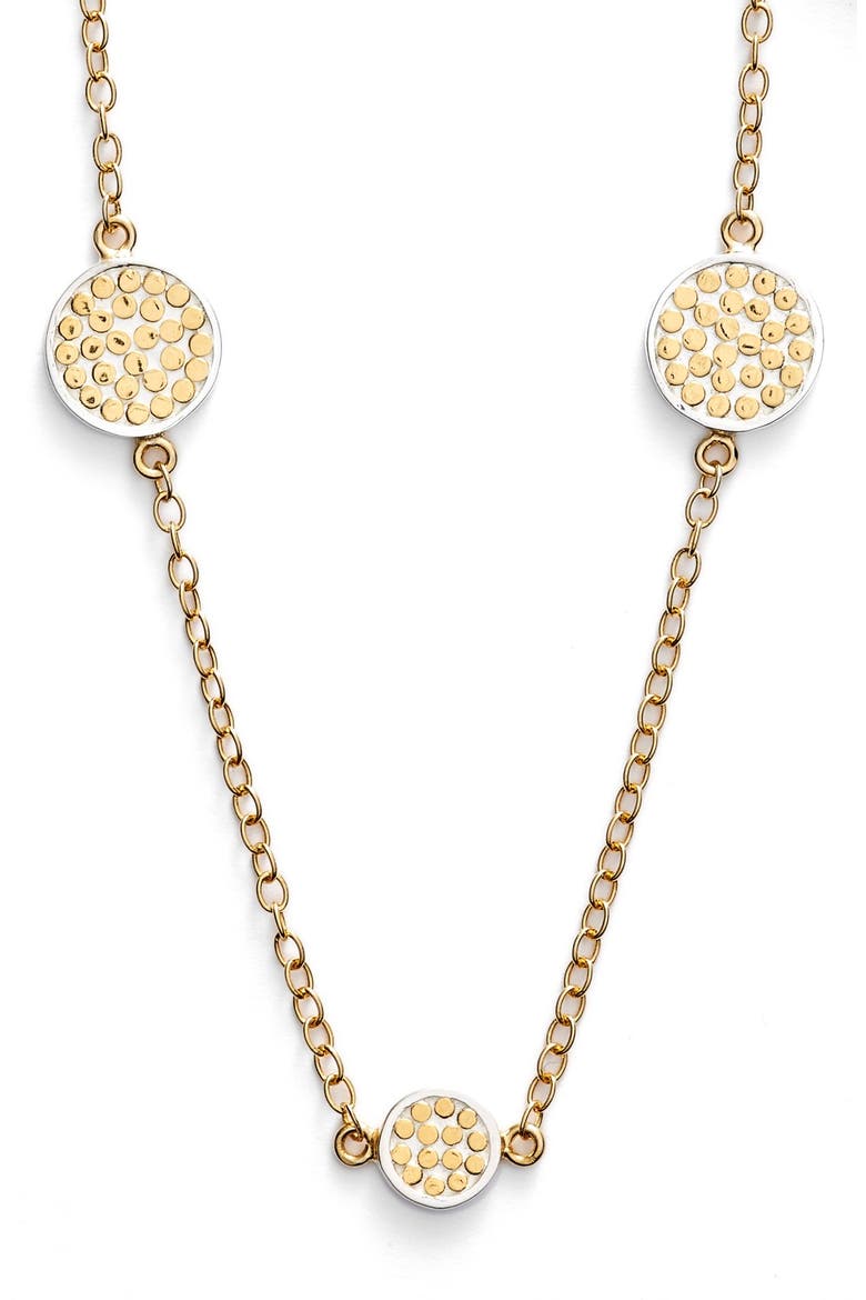Long Multi Disc Station Necklace (Nordstrom Exclusive), Alternate, color, GOLD