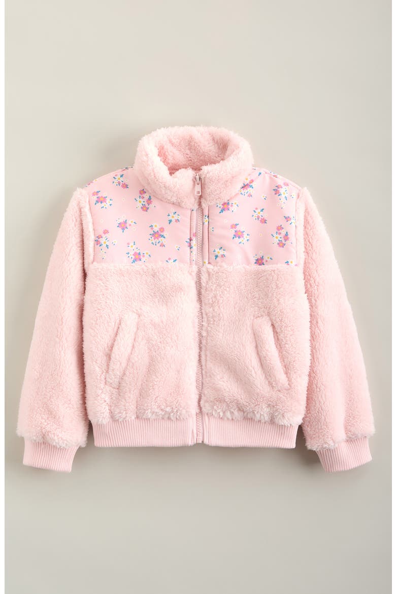 Kids' High Pile Fleece Jacket, Main, color, PINK BALM- PINK WILDFLOWERS