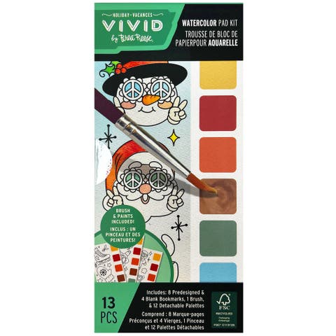 Watercolor Bookmark Pad, Frosty, 8 Snowman Designs
