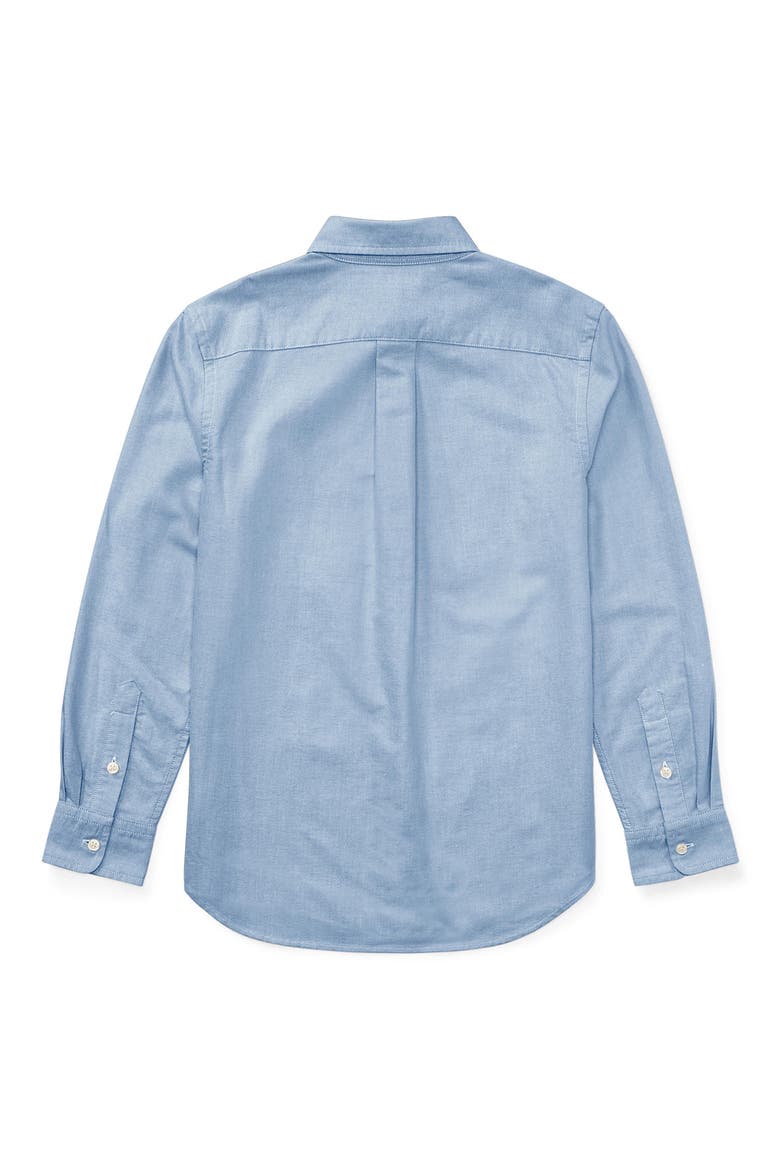 Kids' Oxford Cotton Button-Down Shirt, Alternate, color, BLUE