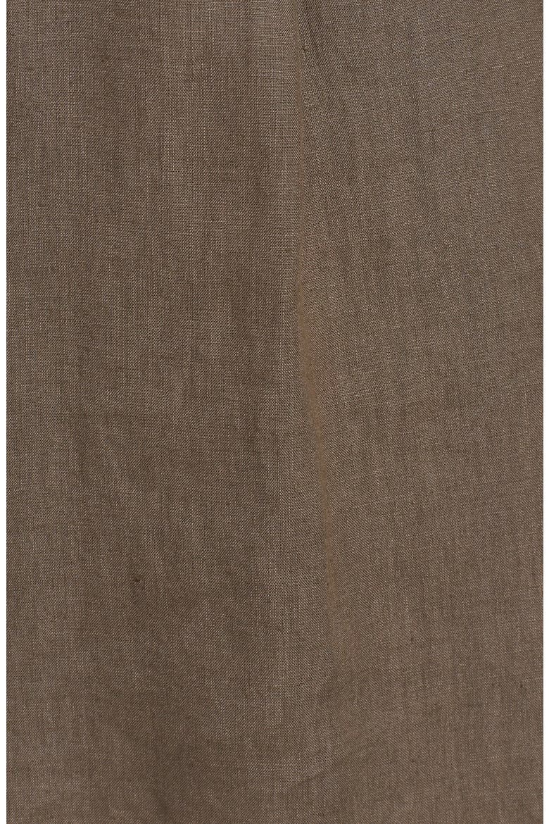Linen Shirtdress, Alternate, color, OLIVE TARMAC