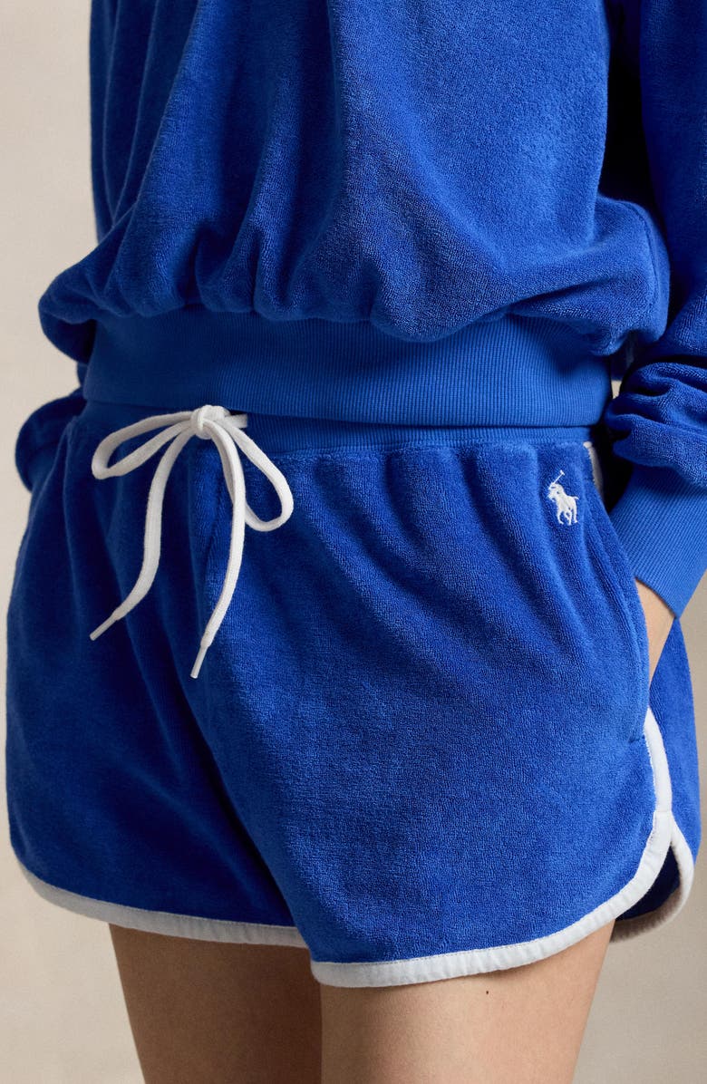 Polo Ralph Lauren Cotton Blend French Terry Drawstring Shorts, Alternate, color, Gala Blue